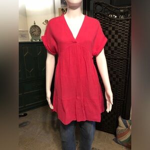 Women's Hot Pink Cotton Dress/Tunic
Size S